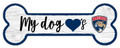 Florida Panthers 6" x 12" Dog Bone Sign