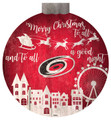 Carolina Hurricanes 12" Christmas Village Wall Art