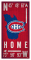 Montreal Canadiens 6" x 12" Coordinates Sign