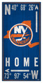 New York Islanders 6" x 12" Coordinates Sign