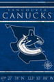 Vancouver Canucks 17" x 26" Coordinates Sign