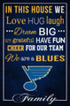 St. Louis Blues 17" x 26" In This House Sign