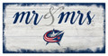 Columbus Blue Jackets Script Mr. & Mrs. Sign