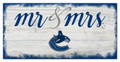 Vancouver Canucks Script Mr. & Mrs. Sign