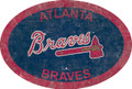 Atlanta Braves 46" Team Color Oval Sign