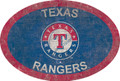 Texas Rangers 46" Team Color Oval Sign