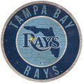 Tampa Bay Rays 12" Circle with State Sign