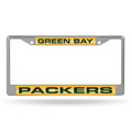 Green Bay Packers Laser Chrome License Plate Frame