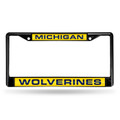 Michigan Wolverines Black Laser License Plate Frame