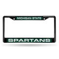 Michigan State Spartans Black Laser License Plate Frame