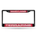 Maryland Terrapins Black Laser License Plate Frame
