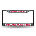 Nebraska Cornhuskers Laser Black License Plate Frame