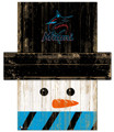 Miami Marlins Snowman Head Sign