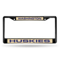 Washington Huskies Black Laser License Plate Frame