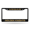 Vegas Golden Knights Laser Black License Plate Frame
