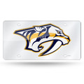 Nashville Predators Silver Laser Cut License Plate