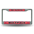 North Carolina State Wolfpack Bling Chrome License Plate Frame