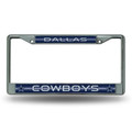 Dallas Cowboys Chrome Glitter License Plate Frame