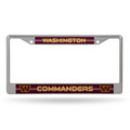 Washington Commanders Bling Chrome License Plate Frame