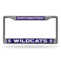 Northwestern Wildcats Bling Chrome License Plate Frame