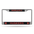 Nebraska Cornhuskers Bling Chrome License Plate Frame