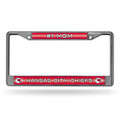 Kansas City Chiefs #1 Mom Chrome Glitter License Plate Frame