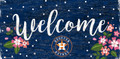 Houston Astros 6" x 12" Floral Welcome Sign