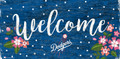 Los Angeles Dodgers 6" x 12" Floral Welcome Sign