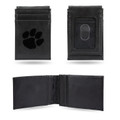 Clemson Tigers Laser Engraved Black Front Pocket Wallet