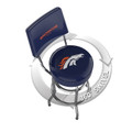 Denver Broncos Chrome Barstool with Back