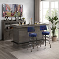 Denver Broncos Chrome Barstool with Back