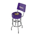 Minnesota Vikings Chrome Barstool with Back