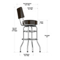 Cleveland Browns Chrome Barstool with Back