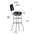 Houston Texans Chrome Barstool with Back