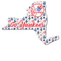 New York Yankees 24" Floral State Sign