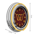 Washington Commanders 15" Neon Clock