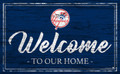 New York Yankees Team Color Welcome Sign
