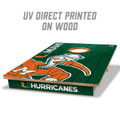 Miami Hurricanes 2' x 3' All-Wood Cornhole Set