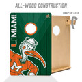 Miami Hurricanes 2' x 3' All-Wood Cornhole Set