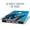 Miami Marlins 2' x 3' All-Wood Cornhole Set