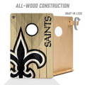 New Orleans Saints 2' x 3' All-Wood Cornhole Set