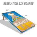 Los Angeles Chargers 2x4 Slogan Series Cornhole
