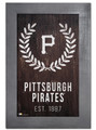 Pittsburgh Pirates 11" x 19" Laurel Wreath Framed Sign