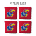 Kansas Jayhawks Red Cornhole Bags - 4 Pack