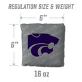 Kansas State Wildcats Grey Cornhole Bags - 4 Pack