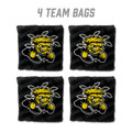 Wichita State Shockers Black Cornhole Bags - 4 Pack