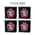 South Dakota Coyotes Black Cornhole Bags - 4 Pack