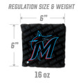 Miami Marlins Black Cornhole Bags - 4 Pack