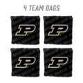 Purdue Boilermakers Black Cornhole Bags - 4 Pack