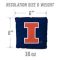 Illinois Fighting Illini Blue Cornhole Bags - 4 Pack